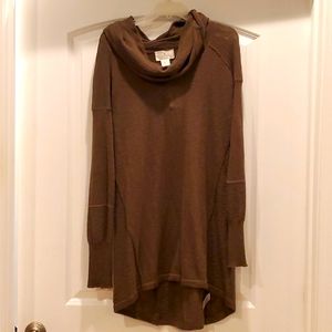 Cowl neck sweater tunic